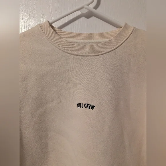 Kill Crew Tan Sweatshirt Small Baggy Oversized Heavyweight Sweater - Picture 2 of 4